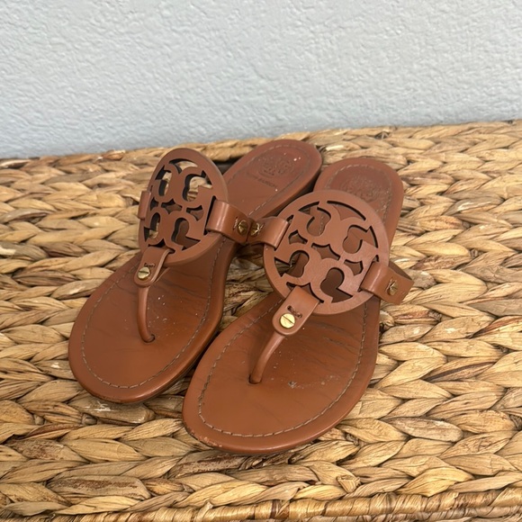 Tory Burch Shoes - Tory Burch Miller Brown Leather Sandals